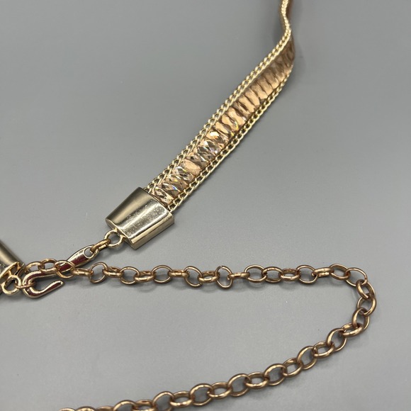 Vintage 1980s‎ Gold Sparkle Belt 32–45" Glam Hook Clasp Adjustable Waist - Picture 2 of 5